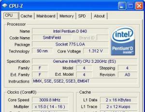 Pentium D - серия двухъядерных процессоров: обзор, характеристики, отзывы Спецификации модулей памяти